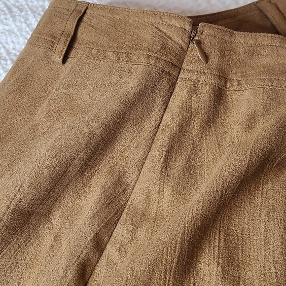JM Collection Women's MIDI Skirt Light Brown (Size 8) - Picture 3 of 9